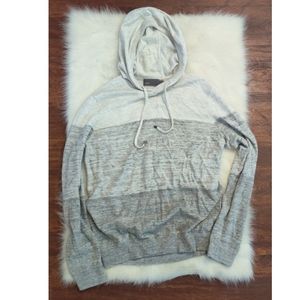 VINCE Tri Color Grey Pull over Hoodie size Large